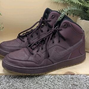 Nike Son Of Force Maroon High Top Mens Size 13 Boots Shoes Casual Winter
